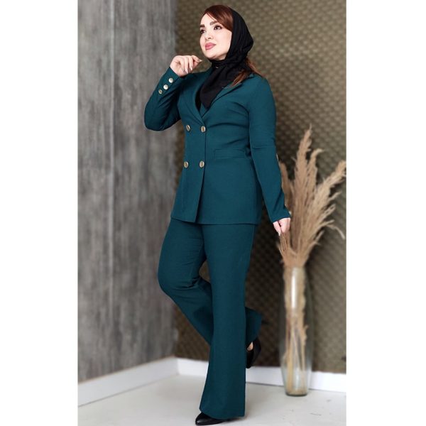 ست کت شلوار مازراتی دکمه طلایی - مانتو پاتریس رشت