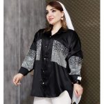 شومیز ساتن نگینی - مانتو پاتریس رشت