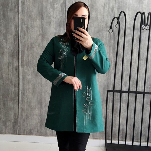 مانتو کتان لمه نگین دوزی - مانتو پاتریس رشت