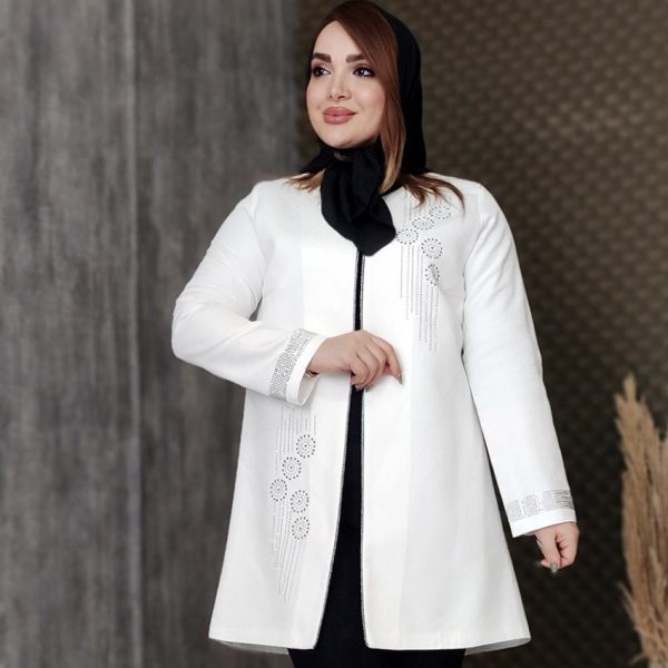 مانتو کتان لمه نگین دوزی - مانتو پاتریس رشت