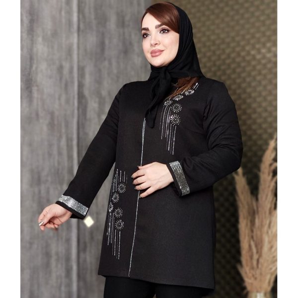 مانتو کتان لمه نگین دوزی - مانتو پاتریس رشت