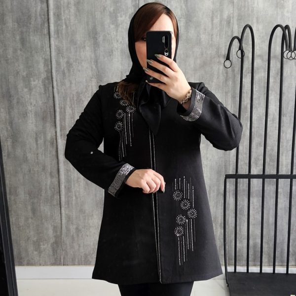 مانتو کتان لمه نگین دوزی - مانتو پاتریس رشت