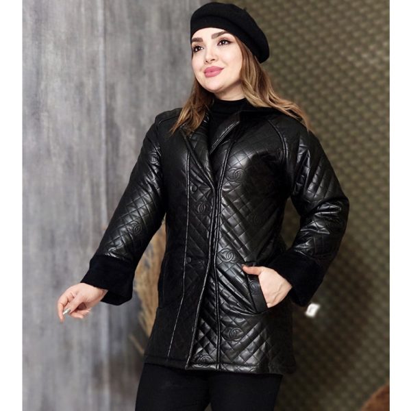 کاپشن چرم مچ ببعی - مانتو پاتریس رشت