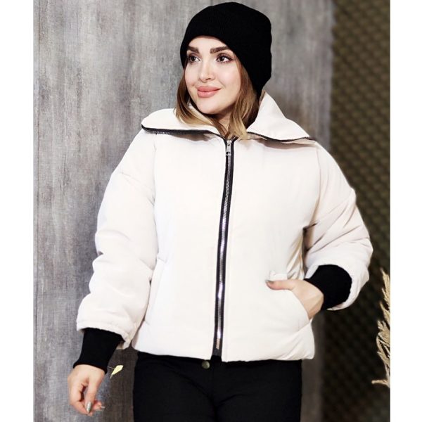 کاپشن کراپ یقه بلند - مانتو پاتریس رشت