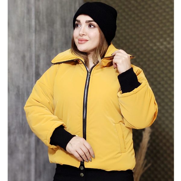 کاپشن کراپ یقه بلند - مانتو پاتریس رشت