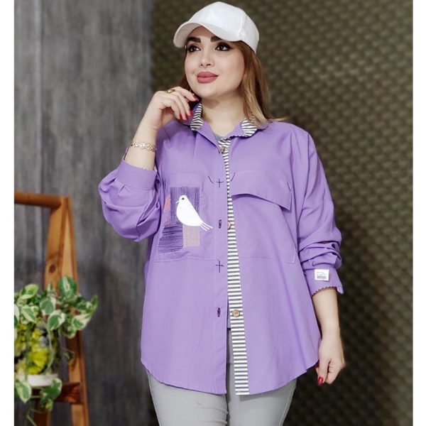 مانتو داکرون گلدوزی پرنده - مانتو پاتریس رشت