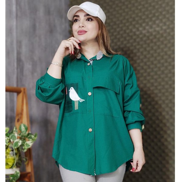 مانتو داکرون گلدوزی پرنده - مانتو پاتریس رشت