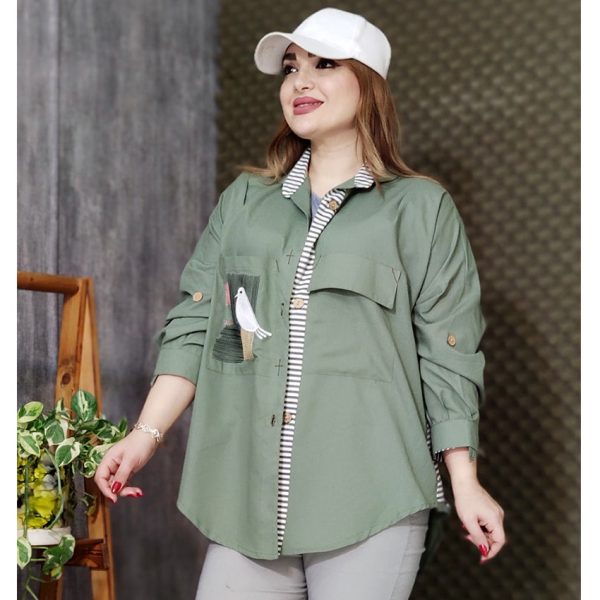 مانتو داکرون گلدوزی پرنده - مانتو پاتریس رشت