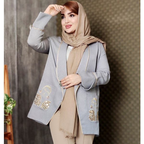 مانتو کتان لمه جیب پولکی - مانتو پاتریس رشت