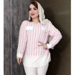 شومیز راه راه جیب نما -مانتو پاتریس رشت