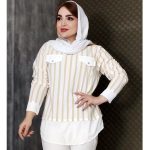 شومیز راه راه جیب نما -مانتو پاتریس رشت