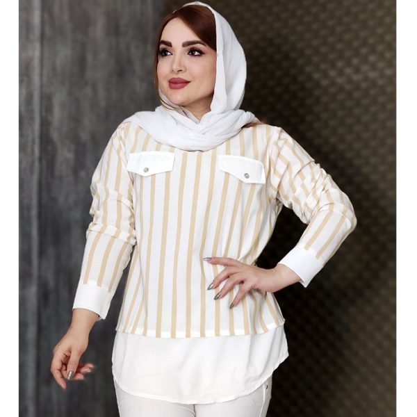 24900331-7-min شومیز راه راه جیب نما -مانتو پاتریس رشت