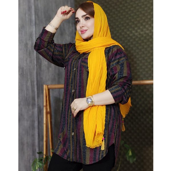 مانتو جلو دکمه راه راه - مانتو پاتریس رشت