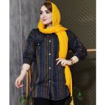 مانتو جلو دکمه راه راه - مانتو پاتریس رشت