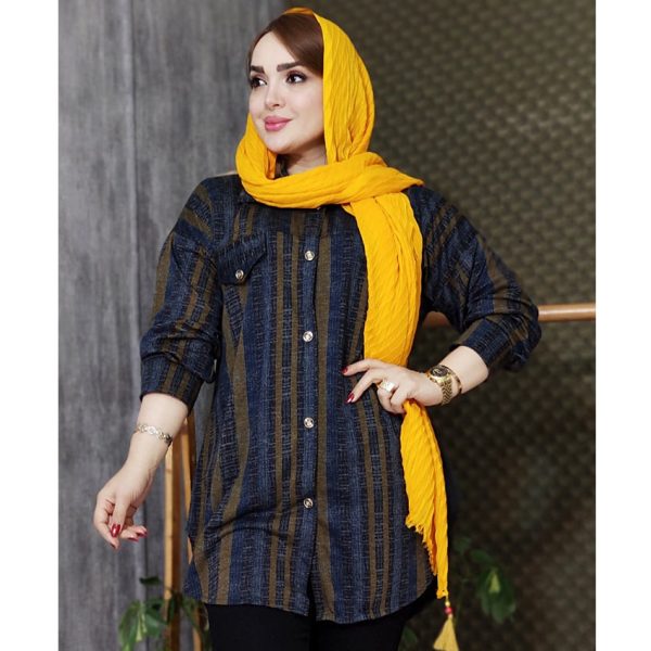 مانتو جلو دکمه راه راه - مانتو پاتریس رشت