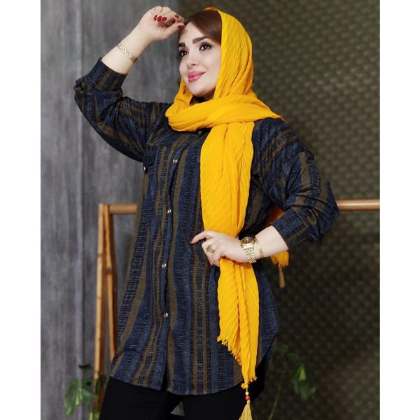 مانتو جلو دکمه راه راه - مانتو پاتریس رشت