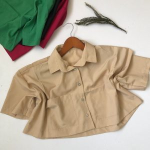 تیشرت داکرون کراپ رنگی - مانتو پاتریس رشت