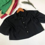 تیشرت داکرون کراپ رنگی - مانتو پاتریس رشت