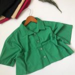 تیشرت داکرون کراپ رنگی - مانتو پاتریس رشت