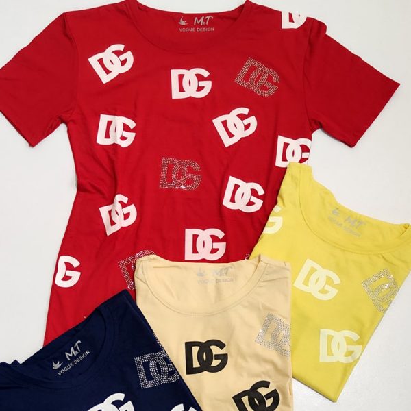 تیشرت نخ پنبه نگینی چاپی - مانتو پاتریس رشت