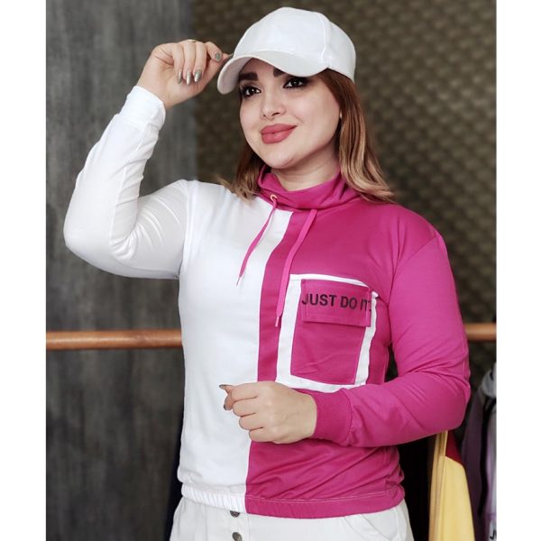 بلوز کراپ دو رنگ - مانتو پاتریس رشت