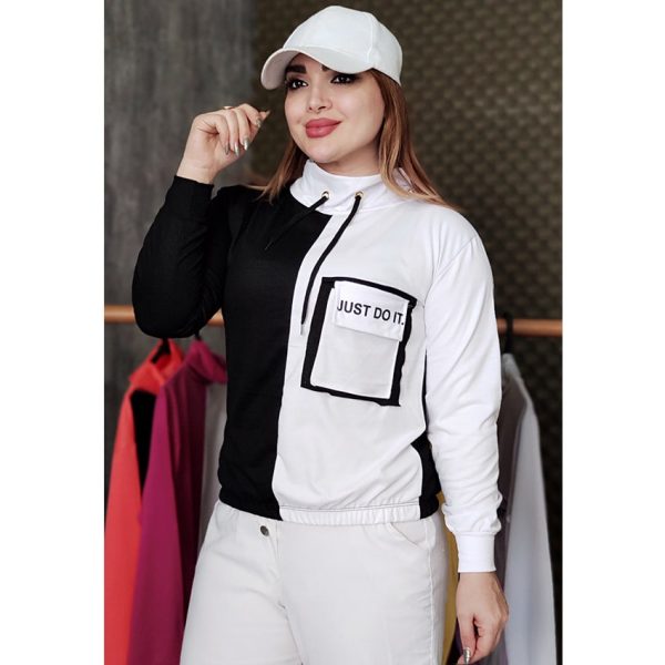 بلوز کراپ دو رنگ - مانتو پاتریس رشت