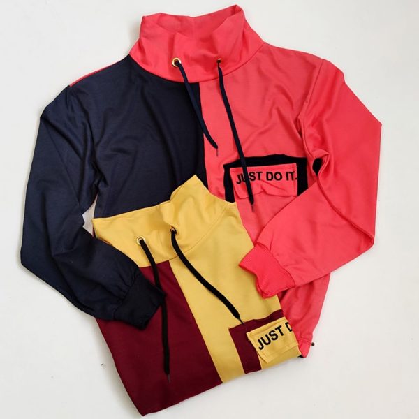 بلوز کراپ دو رنگ - مانتو پاتریس رشت