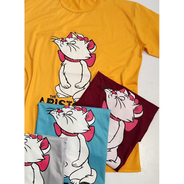 تیشرت چاپ گربه - مانتو پاتریس رشت