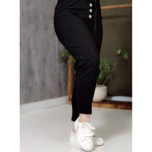 شلوار مام فیت جلو جیب مشکی - مانتو پاتریس رشت