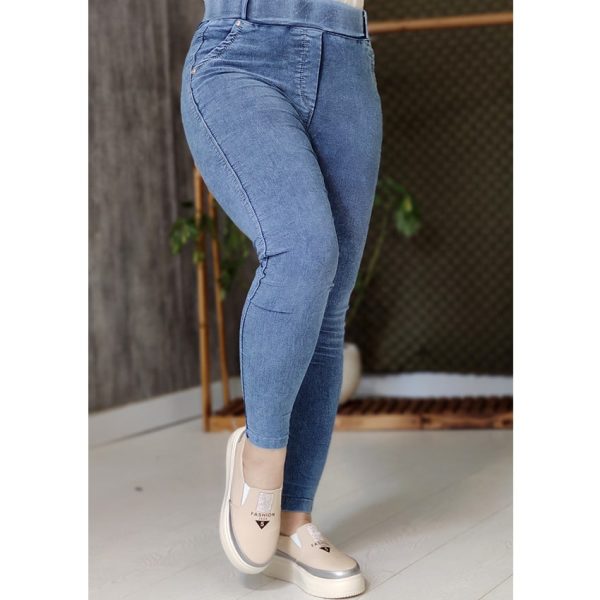 شلوار نیل لوله آبی - مانتو پاتریس رشت