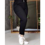 شلوار مام فیت زیپدار مشکی - مانتو پاتریس رشت