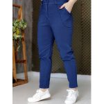 شلوار مام کمر دکمه سرمه ای - مانتو پاتریس رشت