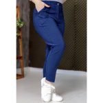 شلوار مام کمر دکمه سرمه ای - مانتو پاتریس رشت