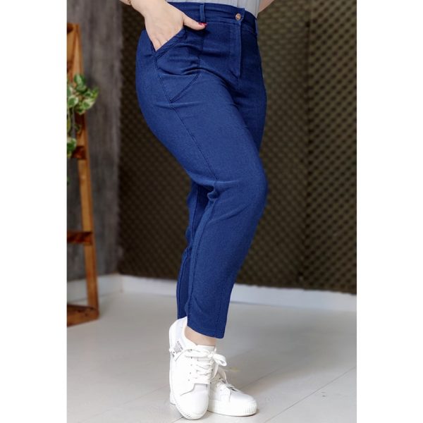 شلوار مام کمر دکمه سرمه ای - مانتو پاتریس رشت