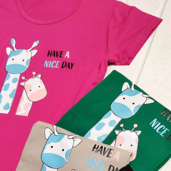 تیشرت نخ پنبه دو زرافه - مانتو پاتریس رشت