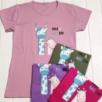 تیشرت نخ پنبه دو زرافه - مانتو پاتریس رشت