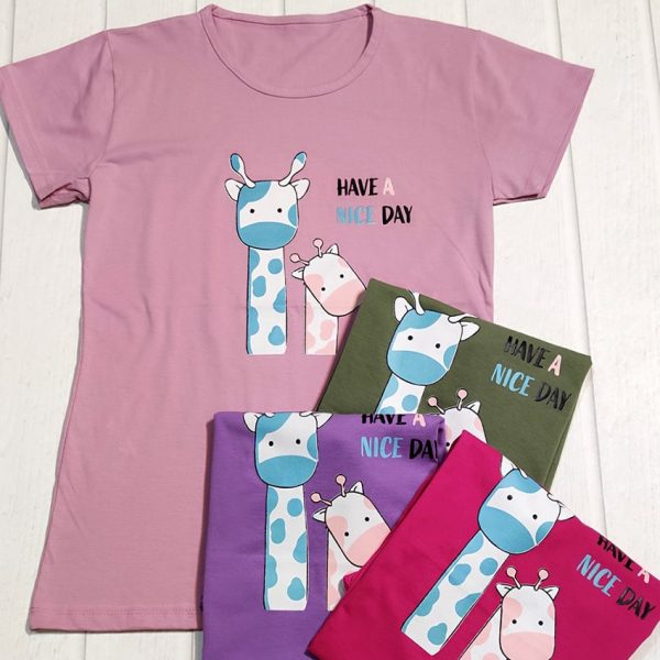 تیشرت نخ پنبه دو زرافه - مانتو پاتریس رشت