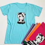 تیشرت قواره دار چاپ گاو - مانتو پاتریس رشت