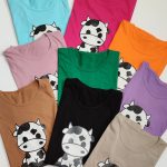 تیشرت قواره دار چاپ گاو - مانتو پاتریس رشت