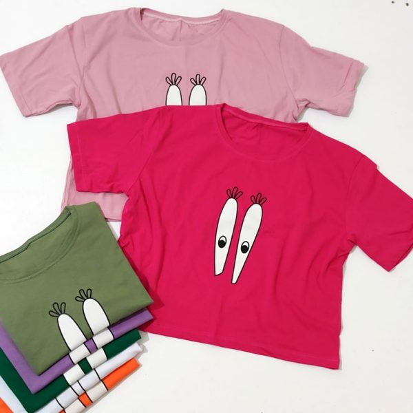 تیشرت کراپ آقای خرچنگ - مانتو پاتریس رشت