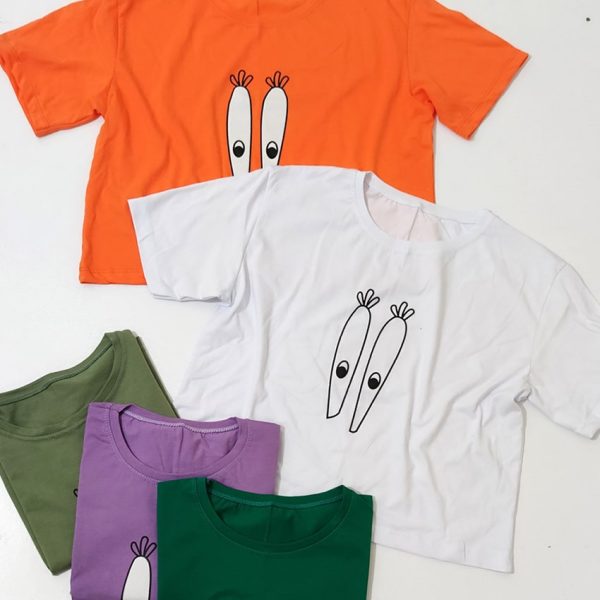 تیشرت کراپ آقای خرچنگ - مانتو پاتریس رشت