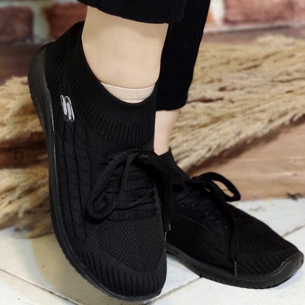 کتونی اسکیچرز مشکی 33000170 - Image 4