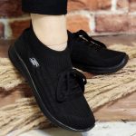 کتونی اسکیچرز مشکی 33000170 - Image 3