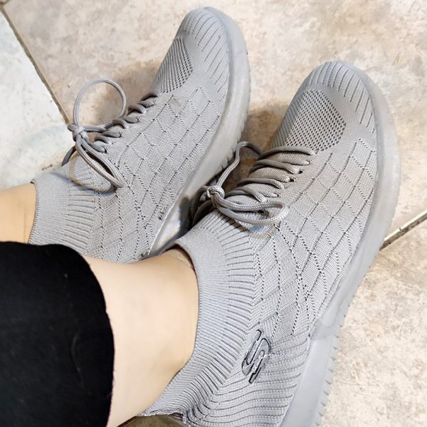 کتونی ساقدار اسکیچرز طوسی