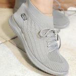 کتونی ساقدار اسکیچرز طوسی