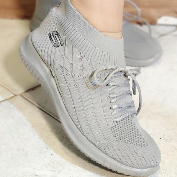 کتونی ساقدار اسکیچرز طوسی