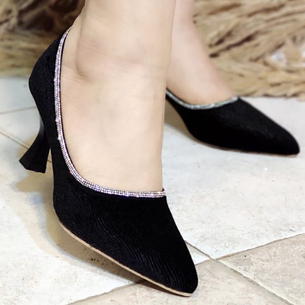 کفش مخمل دور نگین - مانتو پاتریس رشت