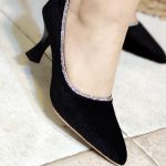 کفش مخمل دور نگین - مانتو پاتریس رشت