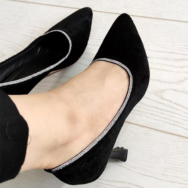 کفش مخمل دور نگین - مانتو پاتریس رشت