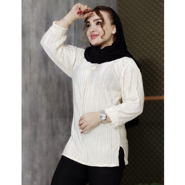 تونیک پلیسه جلو پاپیون 35100167 - Image 7